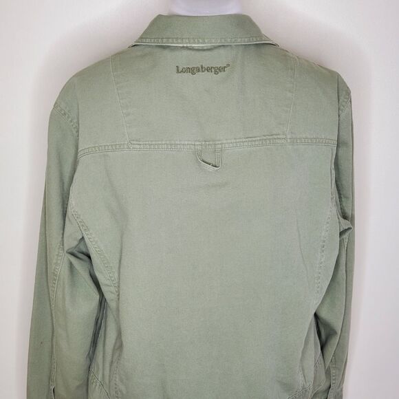 Longaberger Homestead Green Embroidery Button Down Jacket | Large - Picture 5 of 7